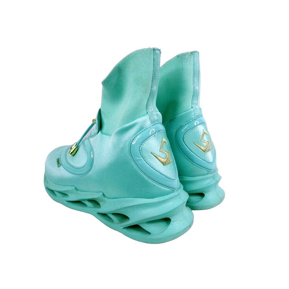 Tronus Men's Aqua Blue High Tops Sneakers Teal Size: 11 - Picture 7 of 15